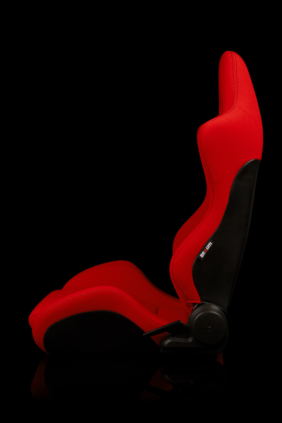 Braum Advan Series Sport Seats - Stunning Red Jacquard with Black Stitching (Pair) - Upgrade Your Ride Now!