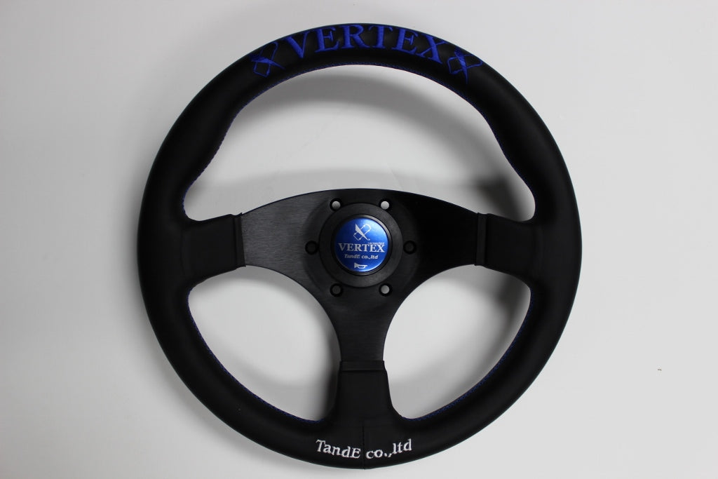 VERTEX 325MM Blue Flat Steering Wheel - A Stunning Upgrade!